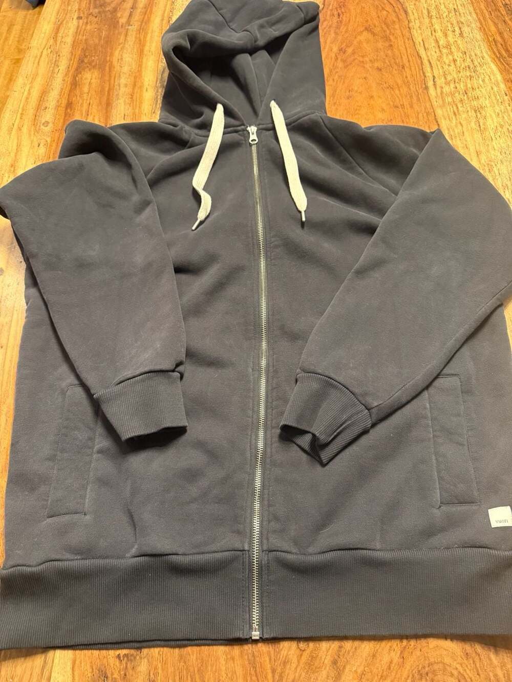 Vuori Men's Restore Full-Zip Hoodie in charcoal medium